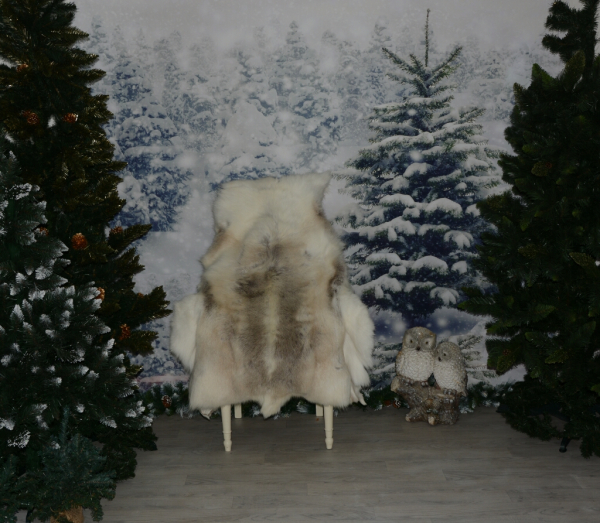 Rentierfell White Star Weiss